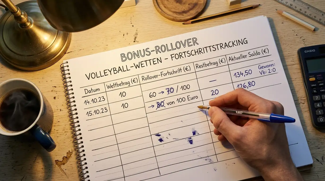 Rollover-Fortschritt tracken bei Volleyball Wetten – Anleitung zur Bonus-Verwaltung im Anbieterkonto
