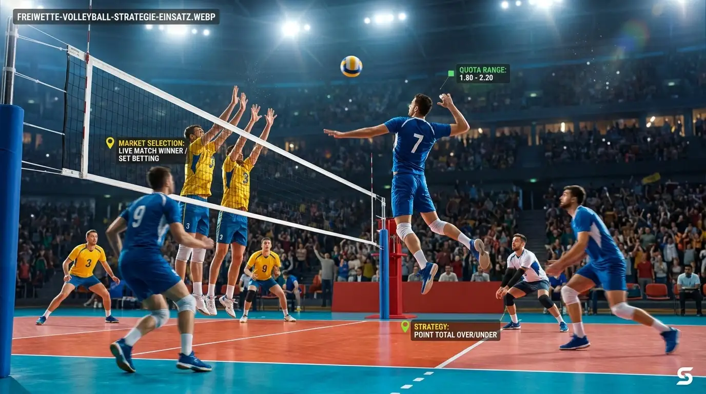 Strategie für optimalen Einsatz einer Volleyball Freiwette Quote und Marktwahl Analyse