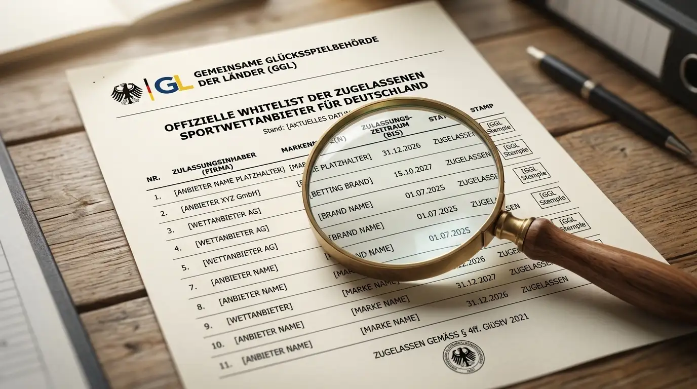 GGL-Whitelist mit lizenzierten Volleyball Wettanbietern in Deutschland, Stand 2025 – 29 zugelassene Betreiber