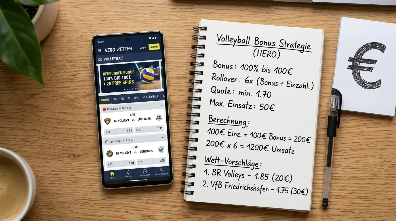Volleyball Wetten Bonus in Deutschland 2026 – Ratgeber zu Bonustypen, Umsatzbedingungen und GGL-lizenzierten Anbietern