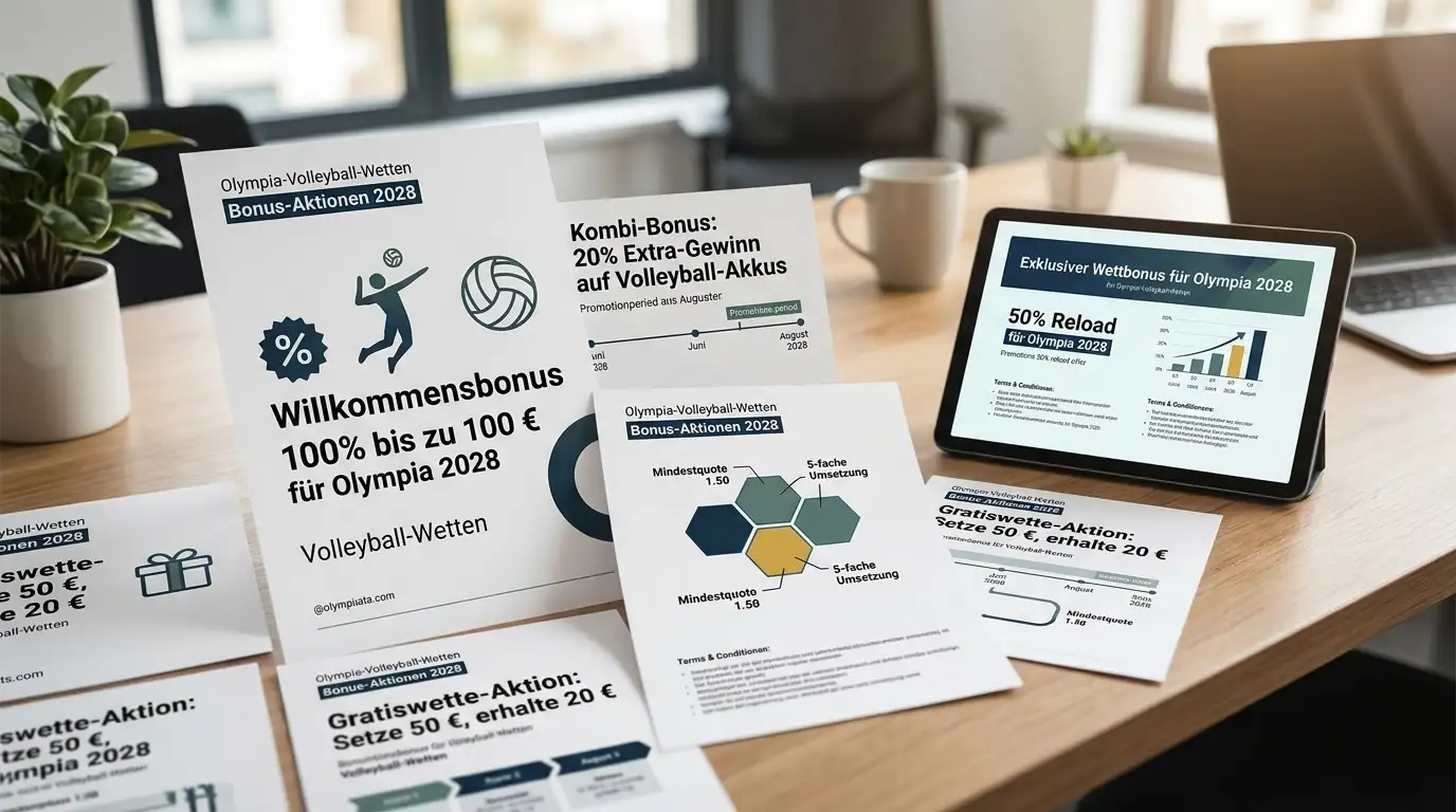 Erwartete Volleyball Bonus-Aktionen und Willkommensangebote rund um Olympia 2028 bei deutschen Anbietern