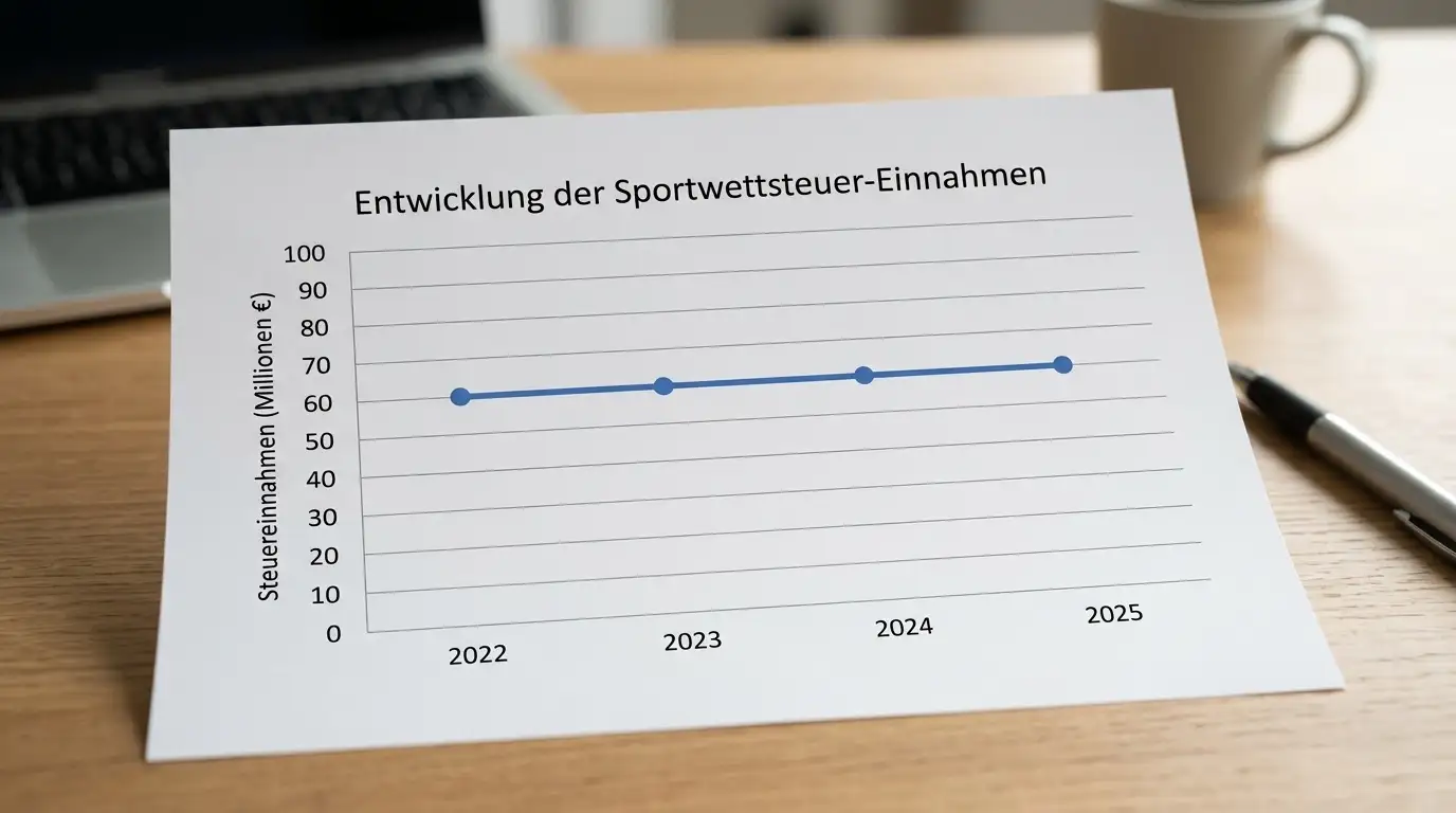Sportwettsteuer Staatseinnahmen Deutschland – stagniertes Wachstum des lizenzierten Marktes 2022 bis 2025
