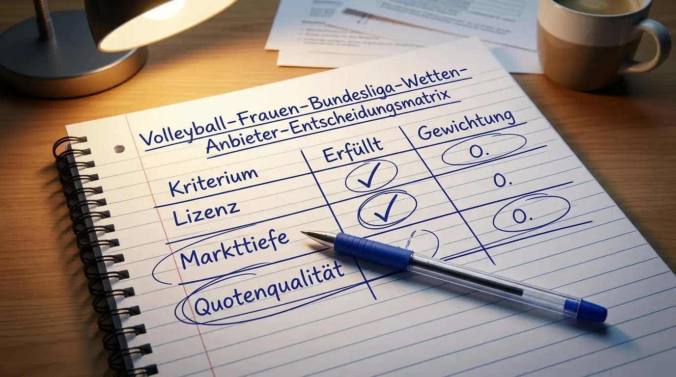 Anbieterauswahl für Volleyball Frauen-Bundesliga Wetten – GGL-Lizenz, Markttiefe und Quotenqualität