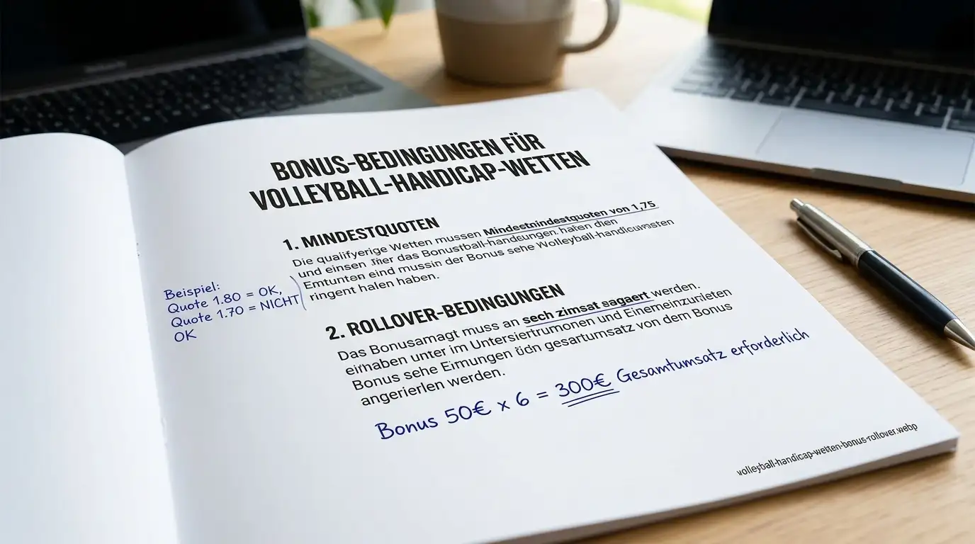 Volleyball Handicap Wetten für Bonus-Rollover – Mindestquoten, Pre-Game-Strategie und Rollover-Qualifikation erklärt