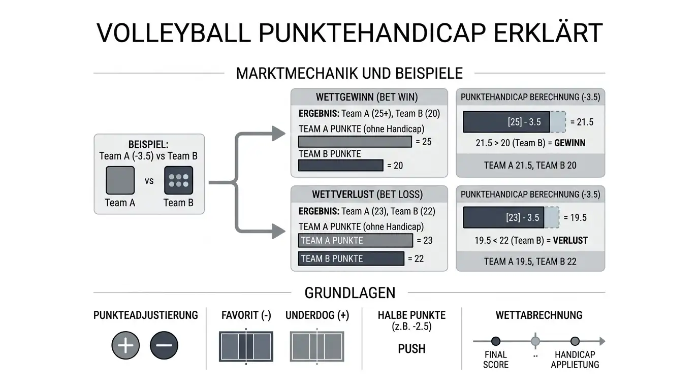 Punktehandicap Volleyball – Erklärung, Marktlinien und wann das Punktehandicap bei deutschen Anbietern verfügbar ist