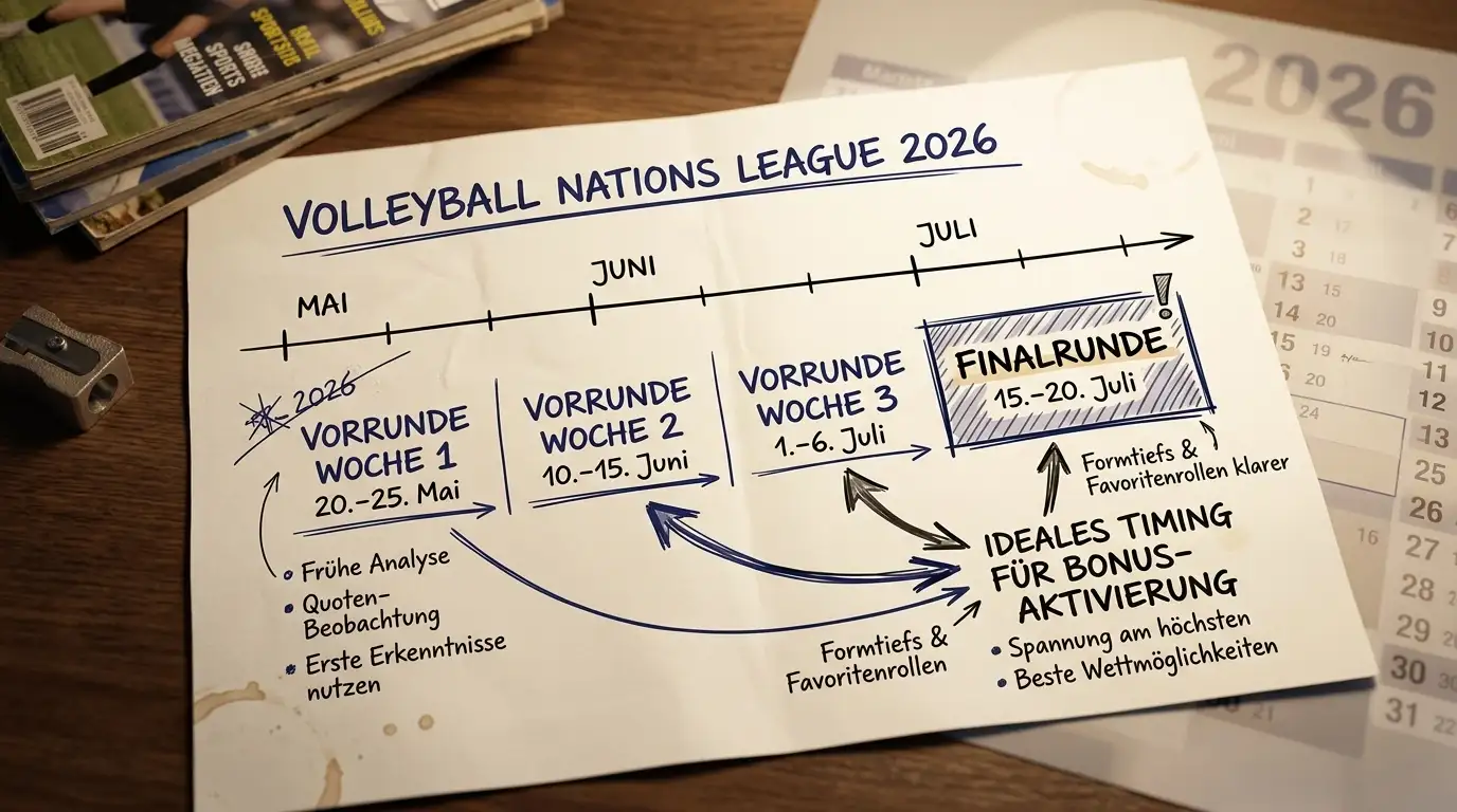 Optimales Timing für Bonus-Aktivierung bei VNL 2026 – Vorrunde vs Finalrunde im Vergleich