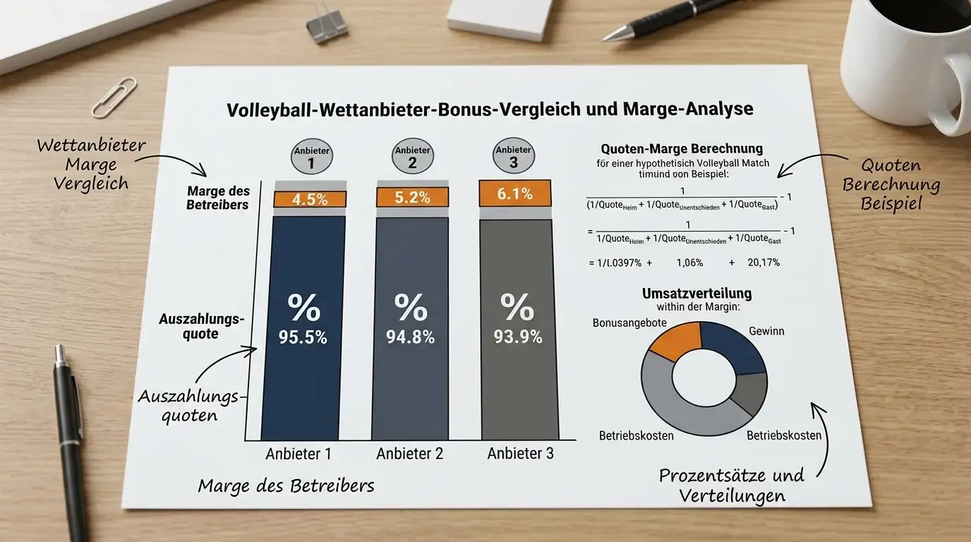 Volleyball Wettquoten Vergleich – Quotenschlüssel und Buchmachermarge bei deutschen lizenzierten Anbietern