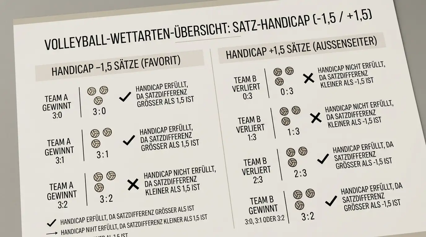 Volleyball Handicap Wetten – Satzhandicap und Punktehandicap für Bonus-Rollover bei deutschen Sportwettenanbietern
